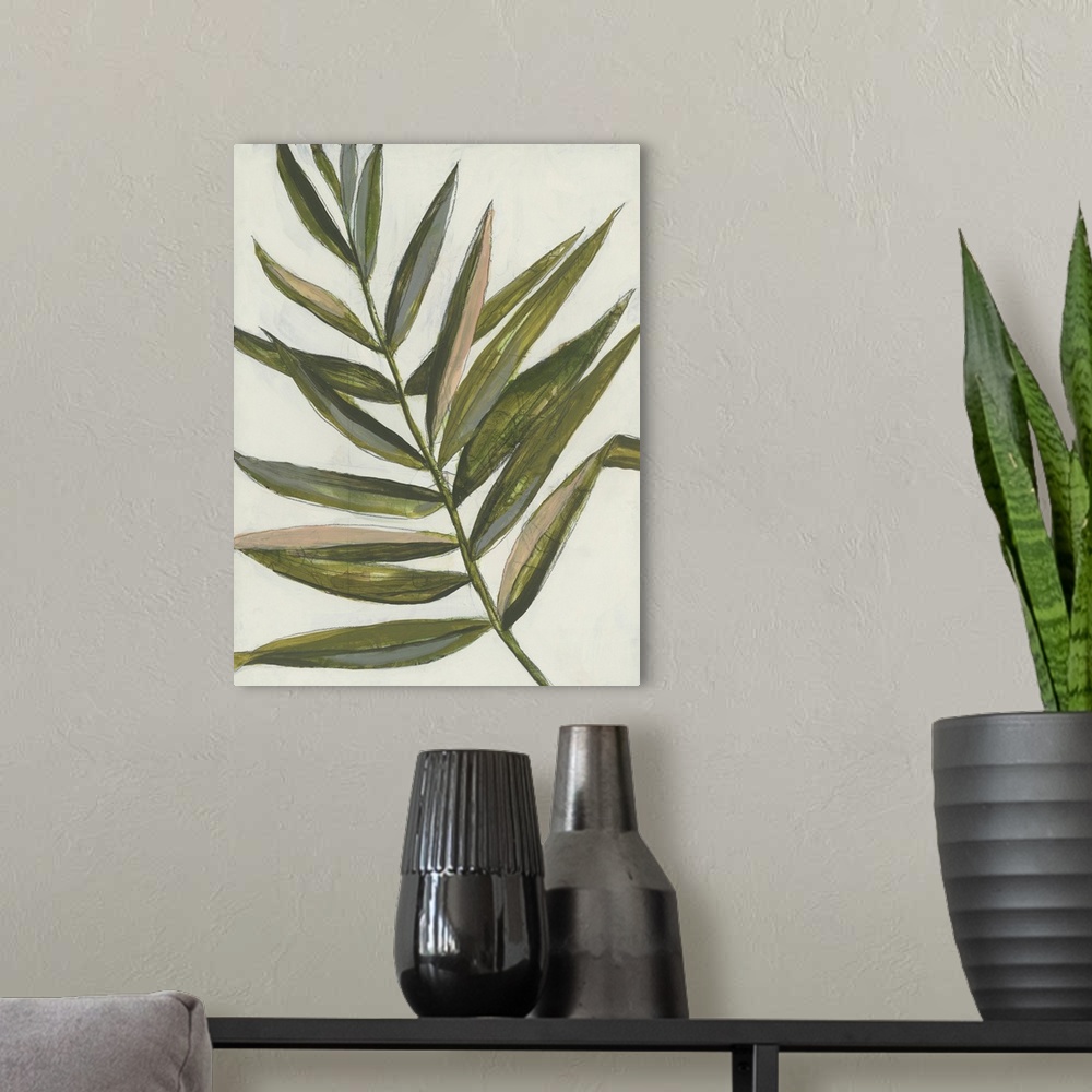 A modern room featuring Pastel Frond II