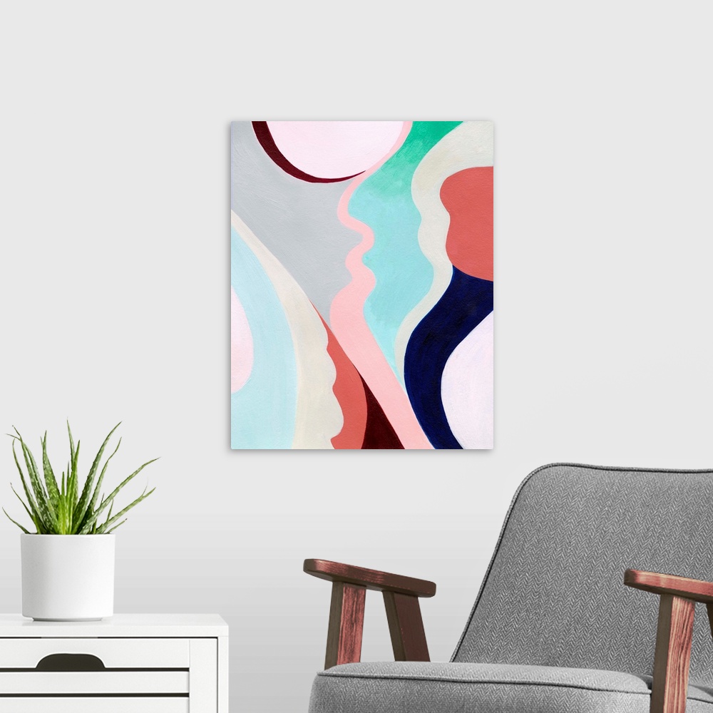 A modern room featuring Pastel Highlands I
