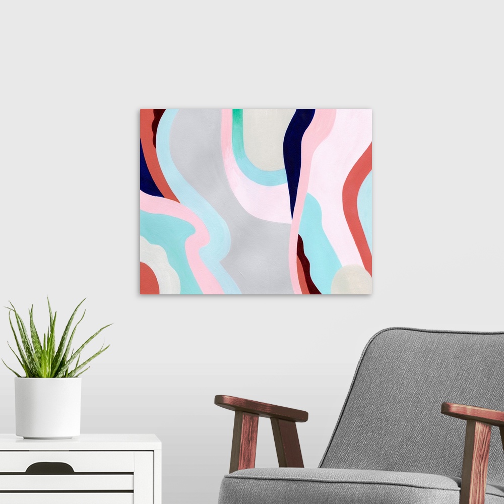 A modern room featuring Pastel Highlands VI