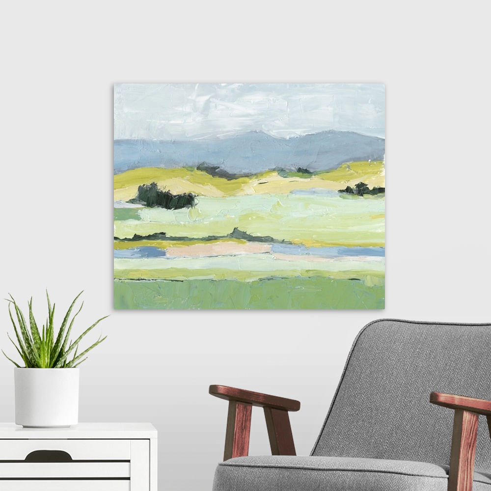 A modern room featuring Pastel Hills II