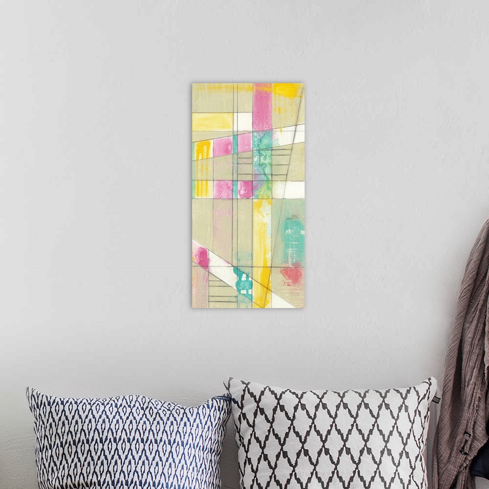 A bohemian room featuring Pastel Ladder II