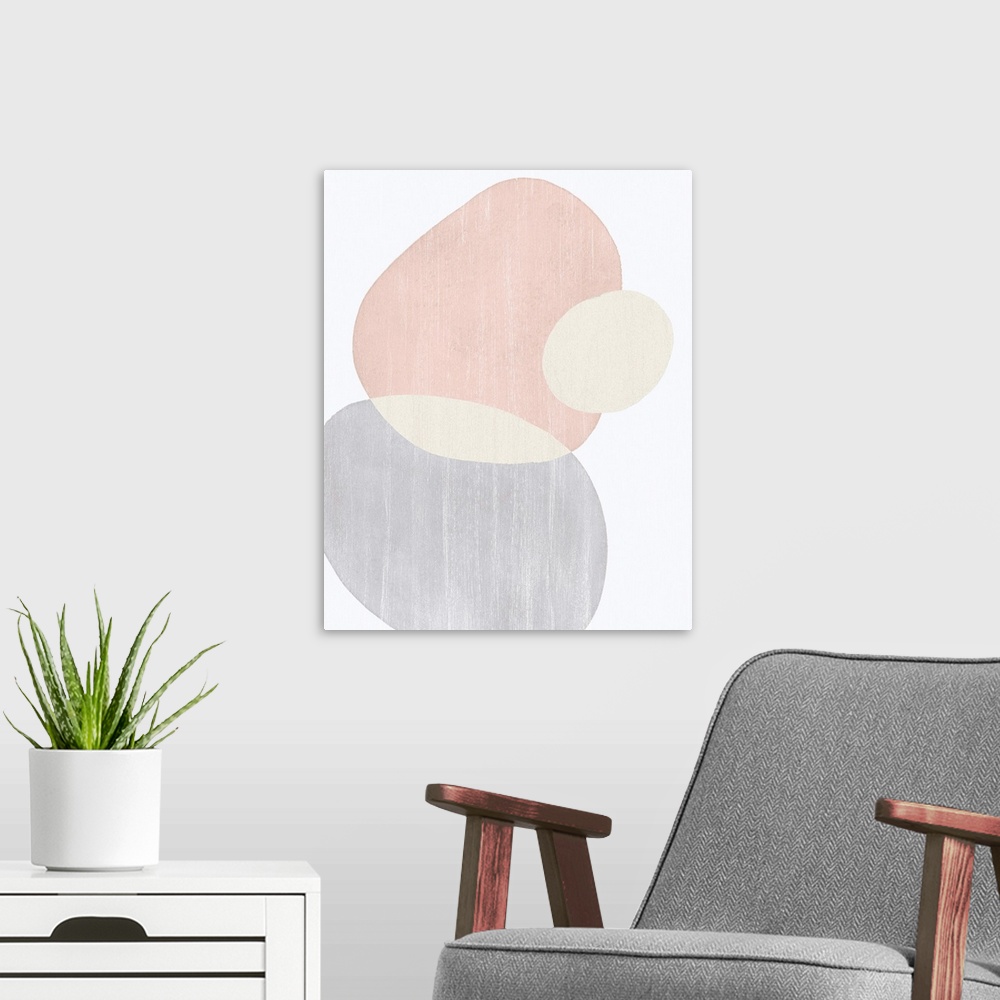 A modern room featuring Pastel Shifting Spheres I