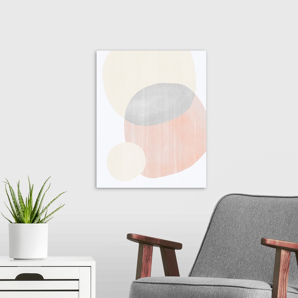 A modern room featuring Pastel Shifting Spheres II