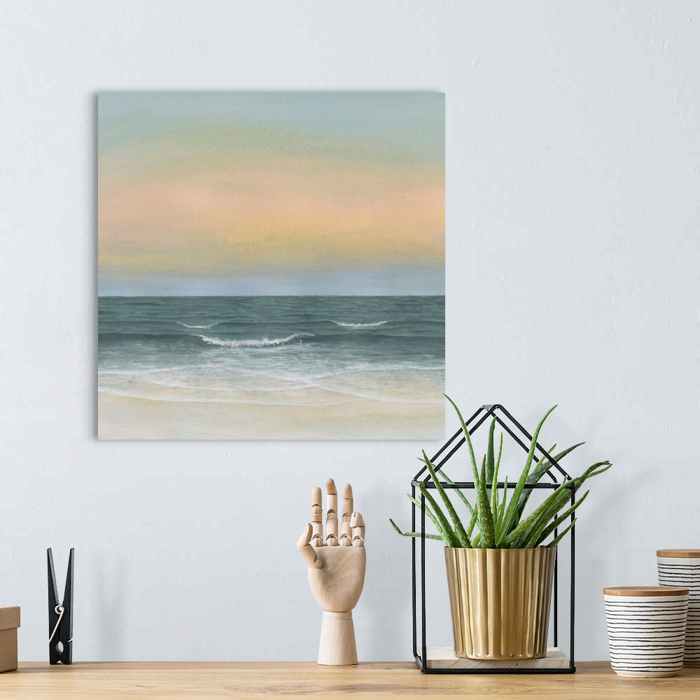 A bohemian room featuring Pastel Shoreline View I
