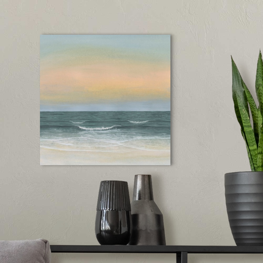 A modern room featuring Pastel Shoreline View I