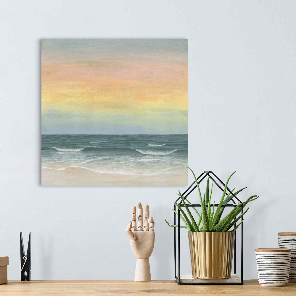 A bohemian room featuring Pastel Shoreline View III