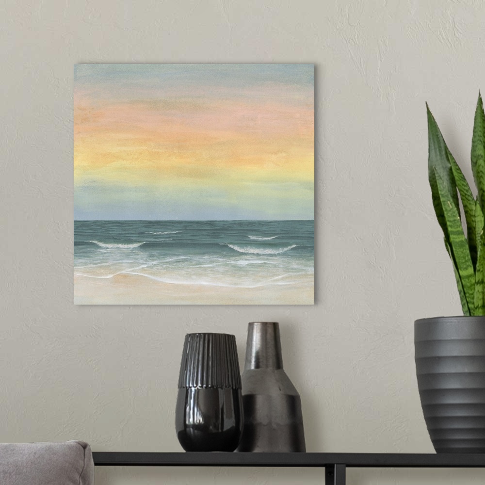 A modern room featuring Pastel Shoreline View III