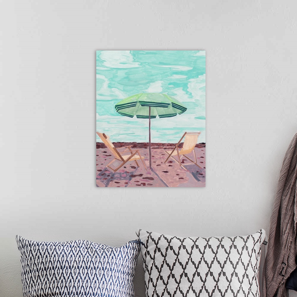 A bohemian room featuring Pastel Sky II