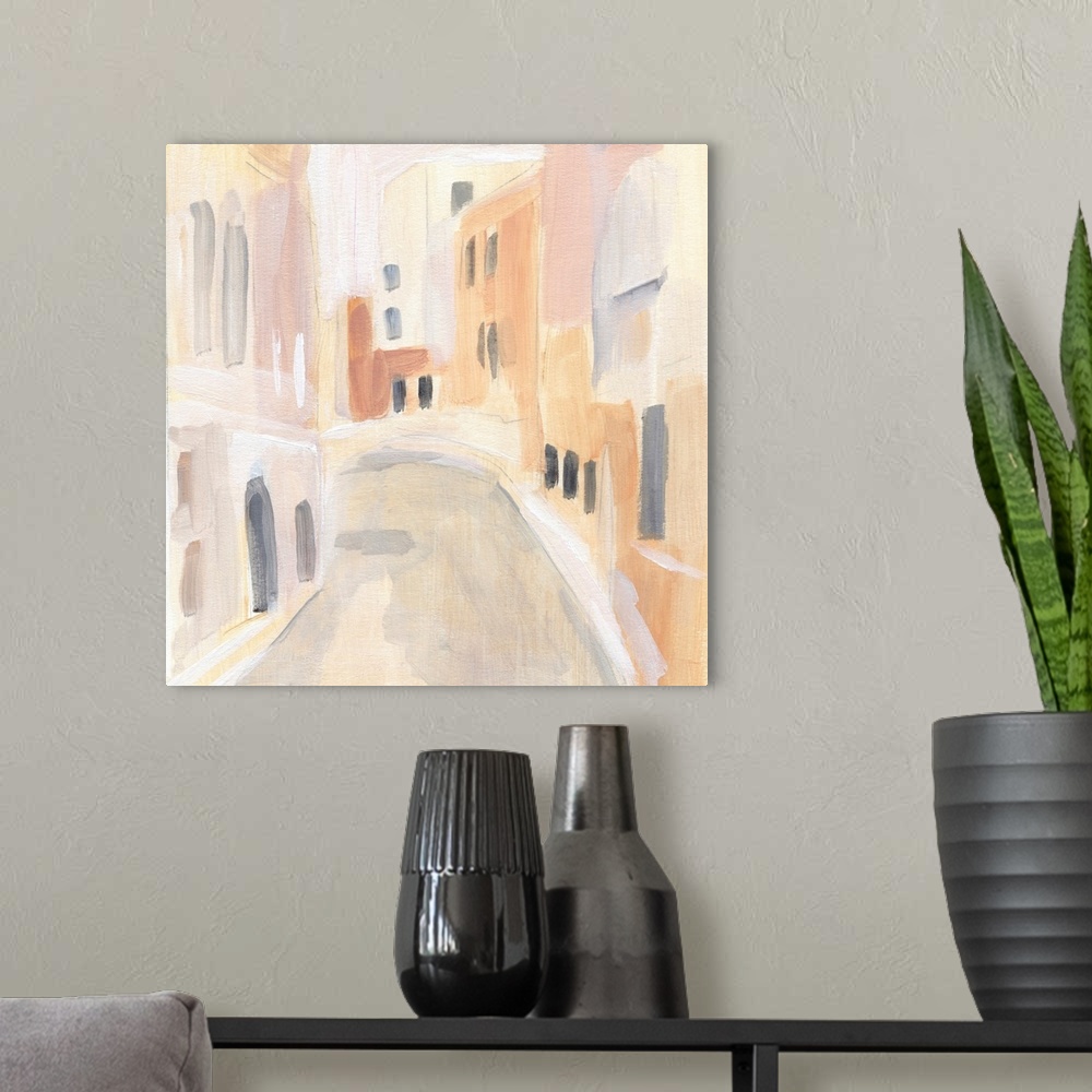 A modern room featuring Pastel Streets II