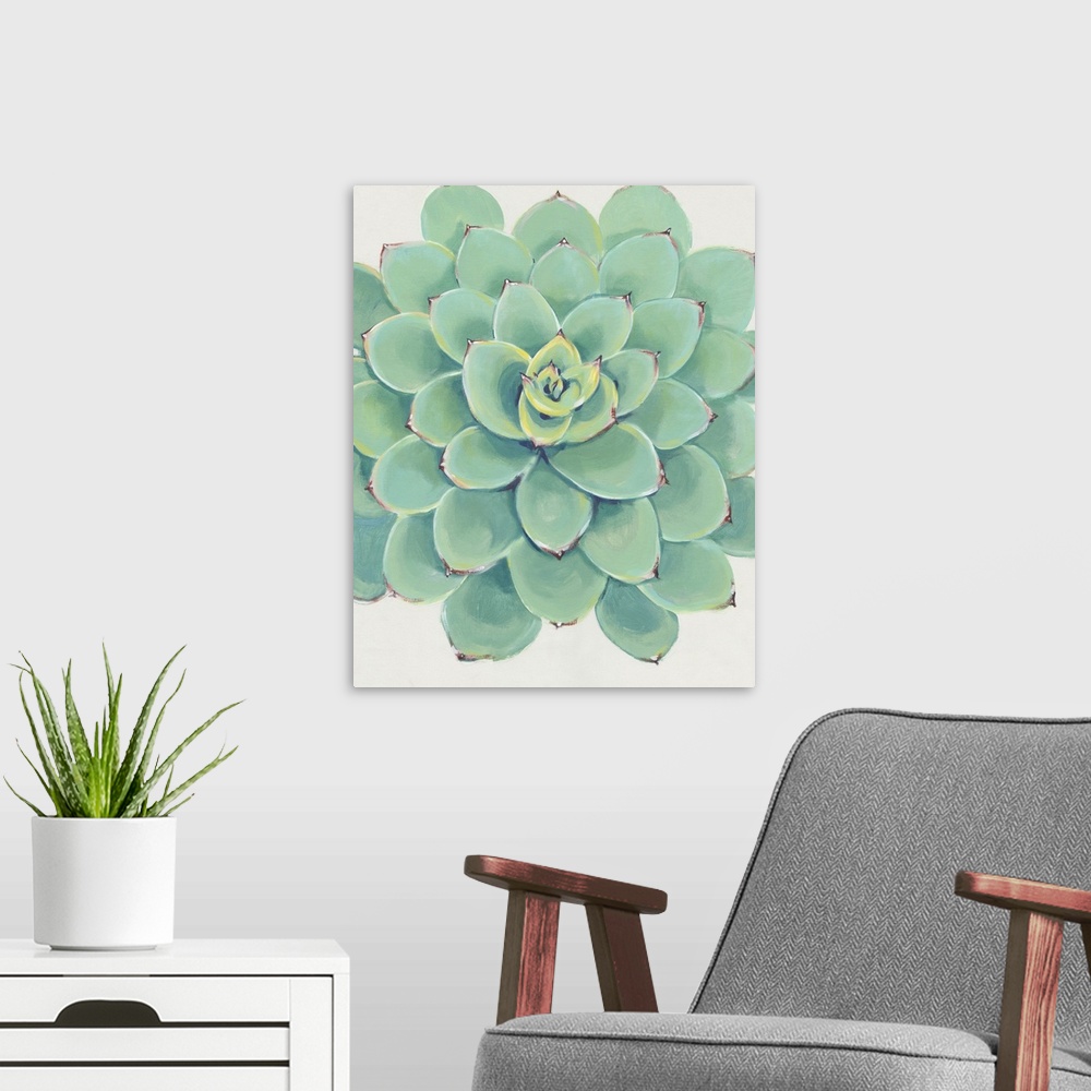 A modern room featuring Pastel Succulent III