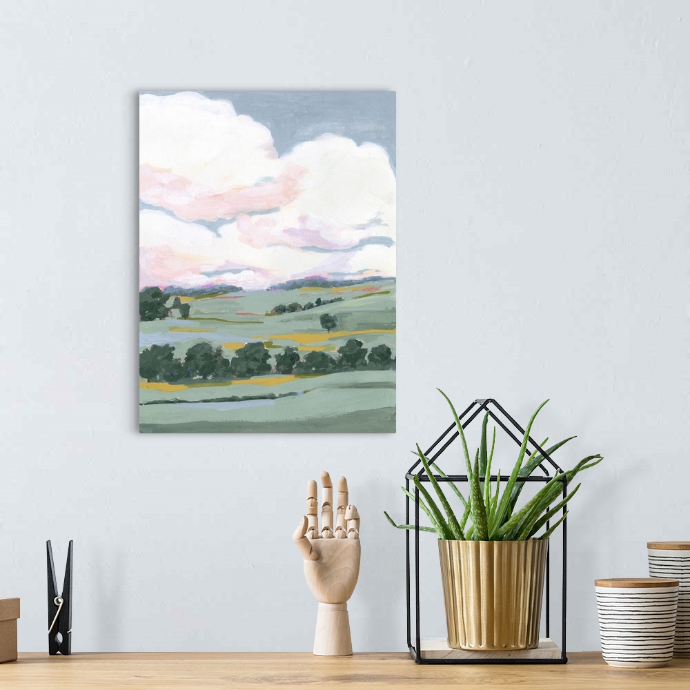 A bohemian room featuring Pastel View II