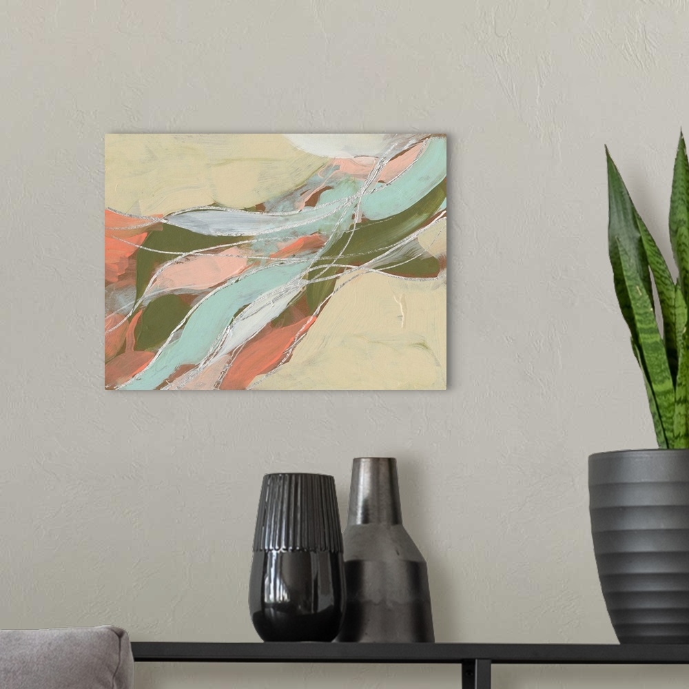 A modern room featuring Pastel Waves II