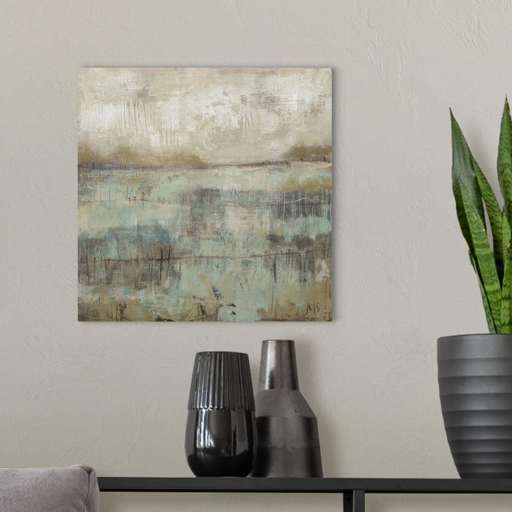A modern room featuring Pastels and Rust II
