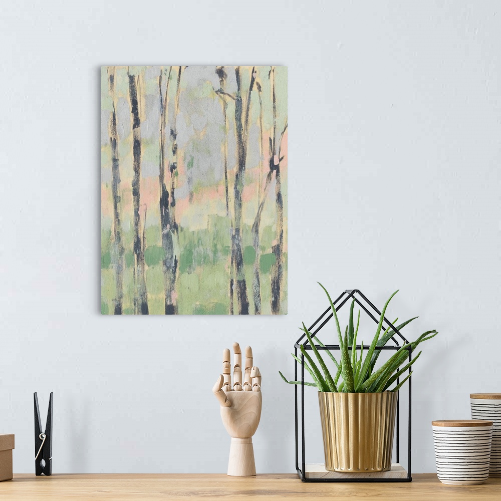 A bohemian room featuring Pastels in the Trees II