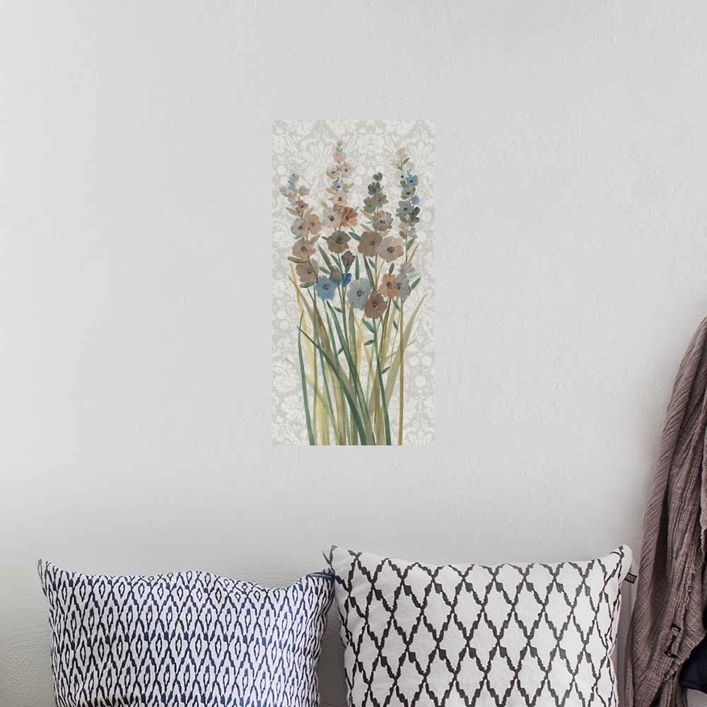 A bohemian room featuring Patch Of Wildflowers III