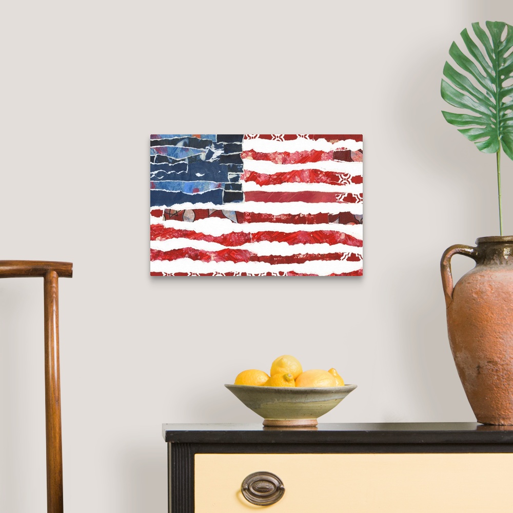 A traditional room featuring Patriotic Collage Flag I