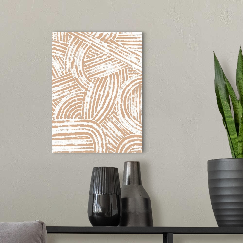 A modern room featuring Pattern Maze In Apricot II
