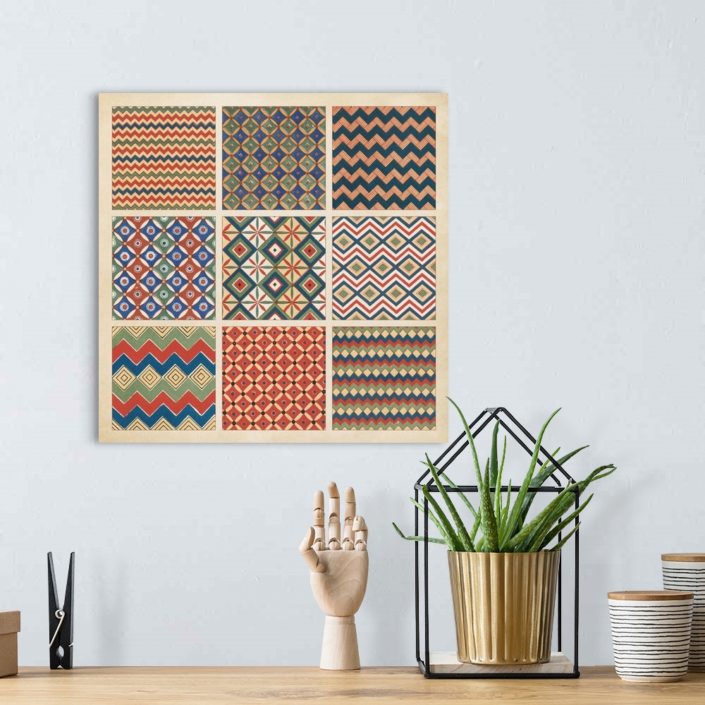 A bohemian room featuring Pattern Patch I