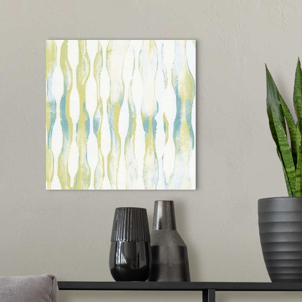 A modern room featuring Pattern Waves IV