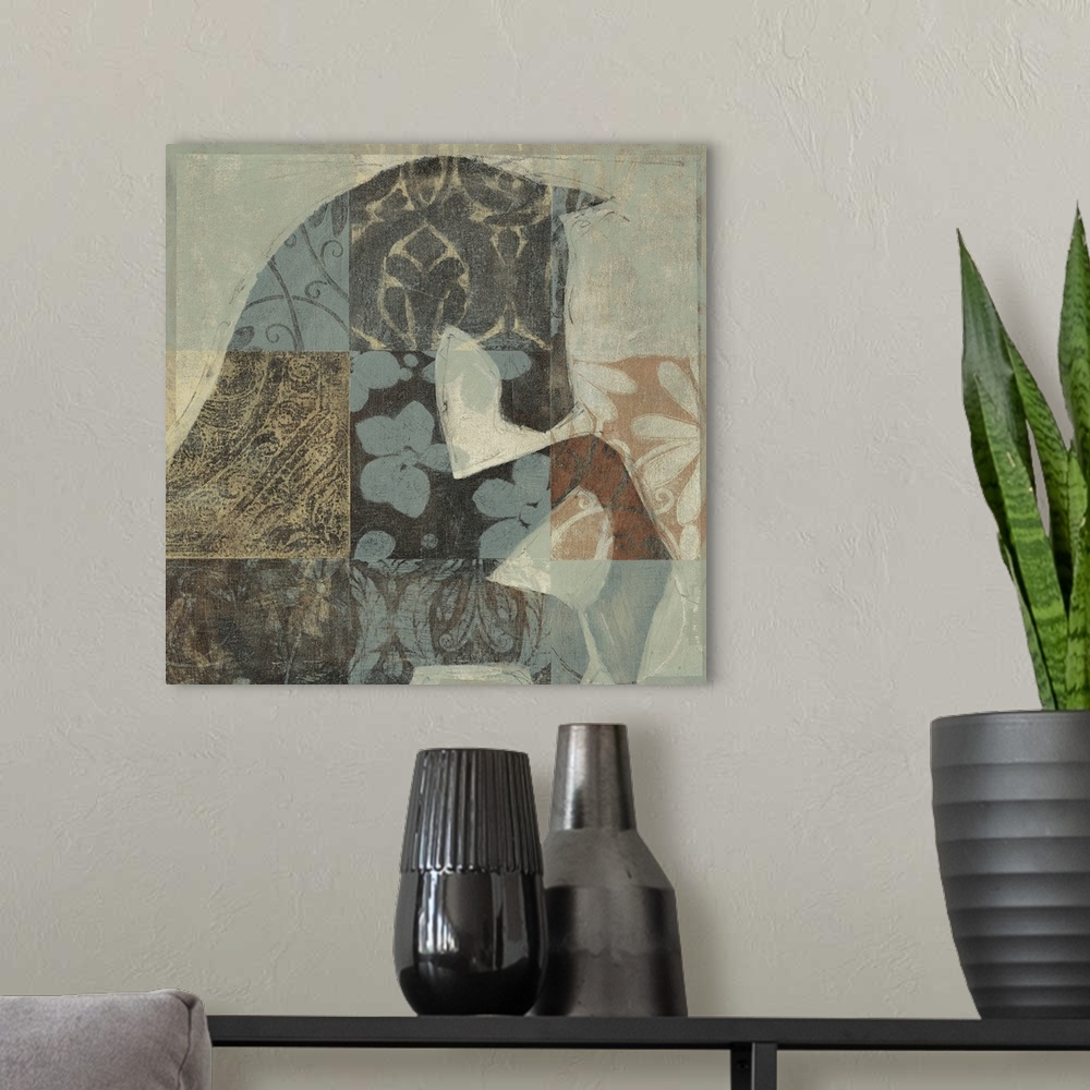 A modern room featuring Horse themed rustic home decor artwork.