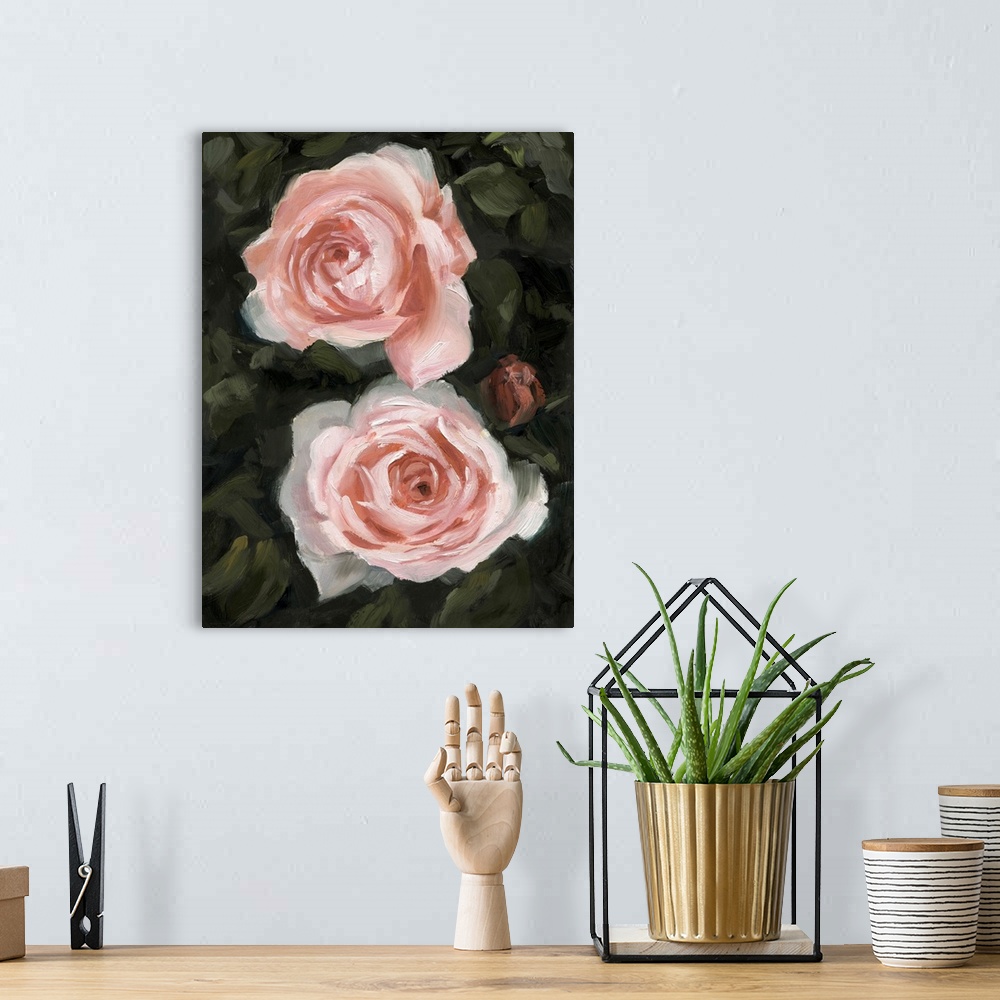 A bohemian room featuring Peachy Roses I