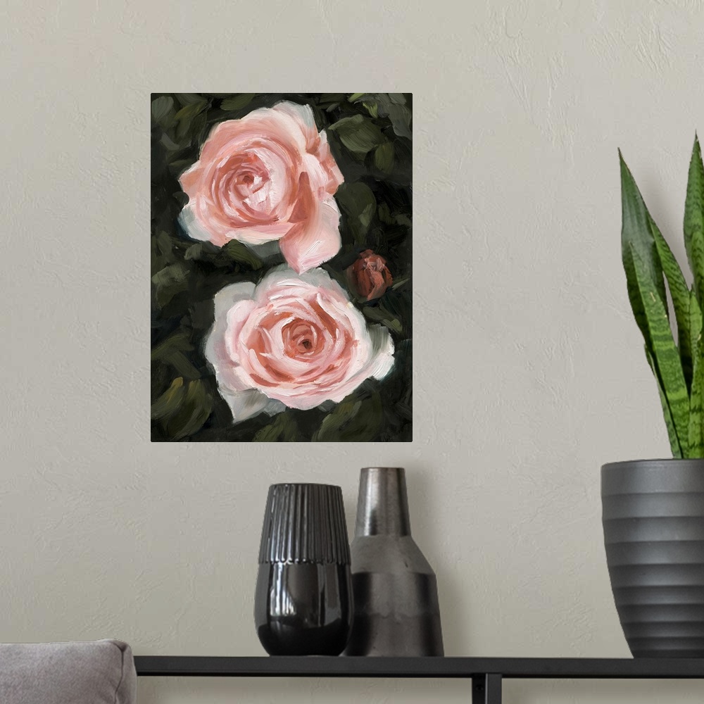 A modern room featuring Peachy Roses I