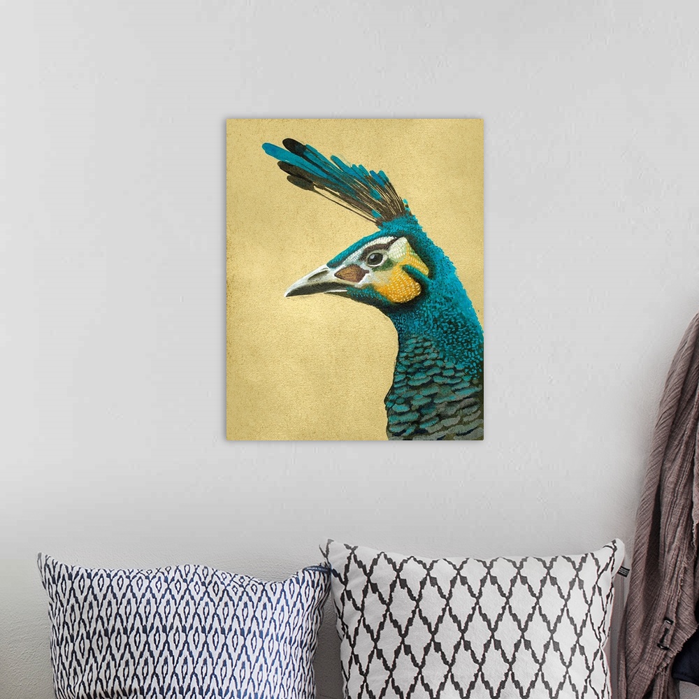 A bohemian room featuring Peacock Profile I