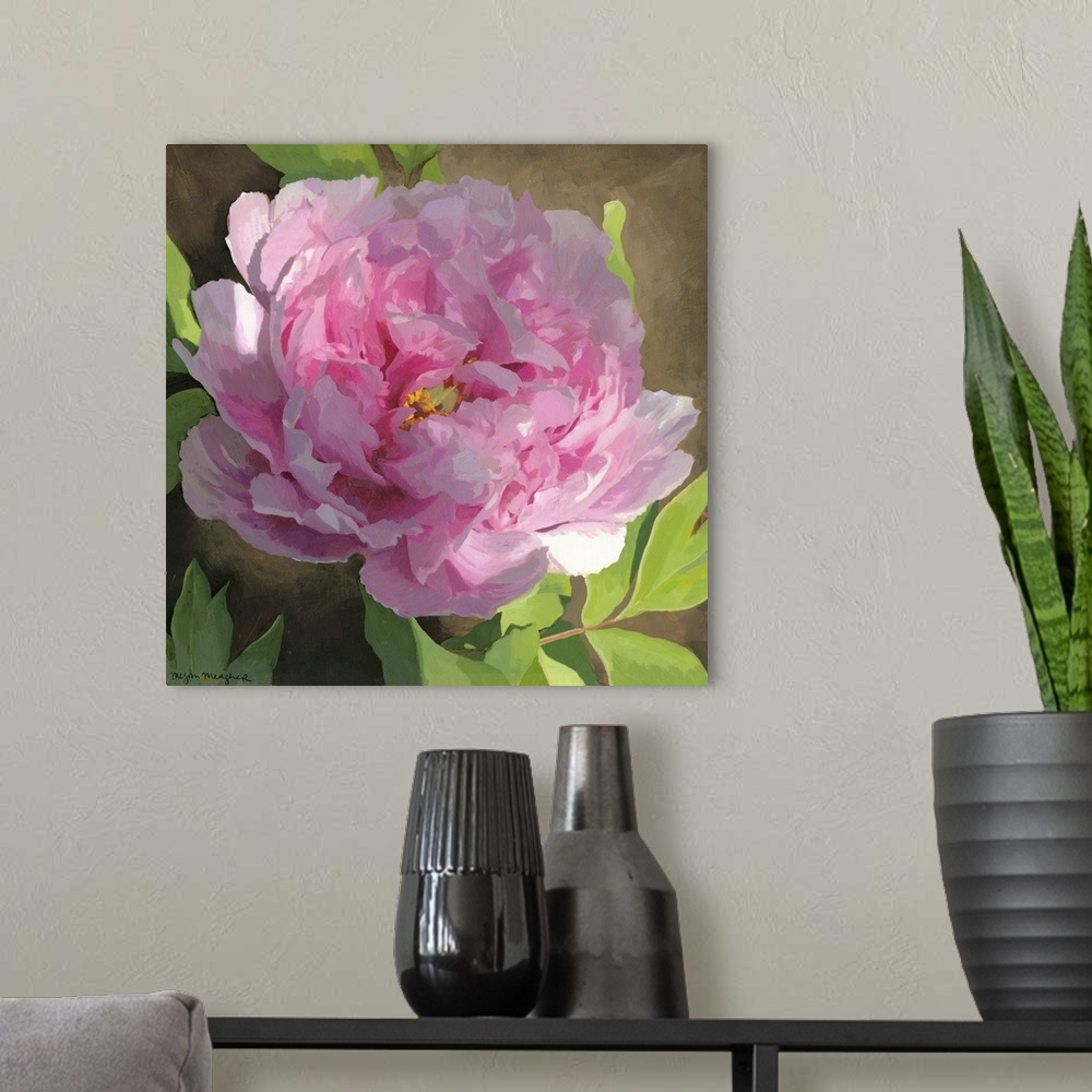 A modern room featuring Peony in Pink II