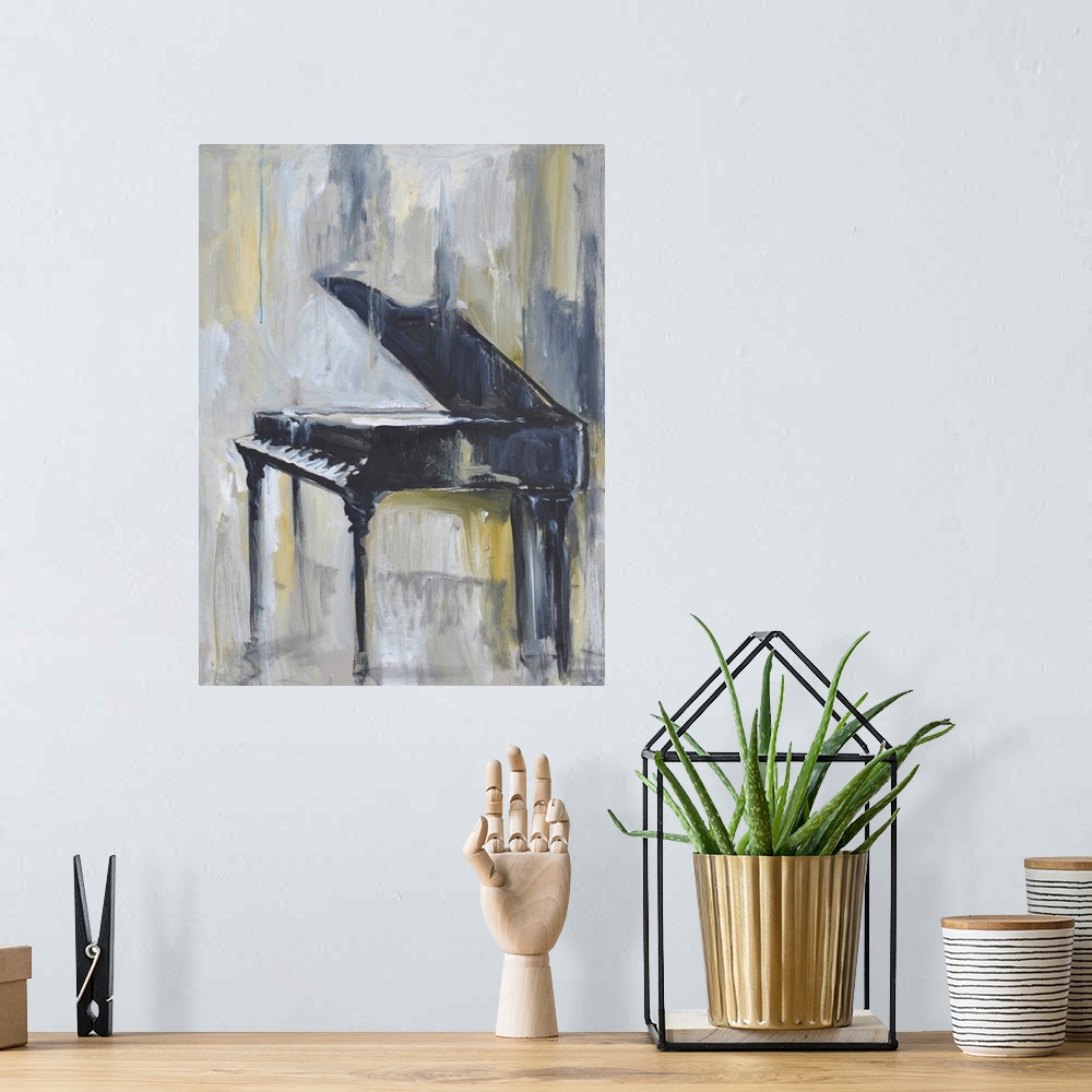 A bohemian room featuring Piano In Gold I