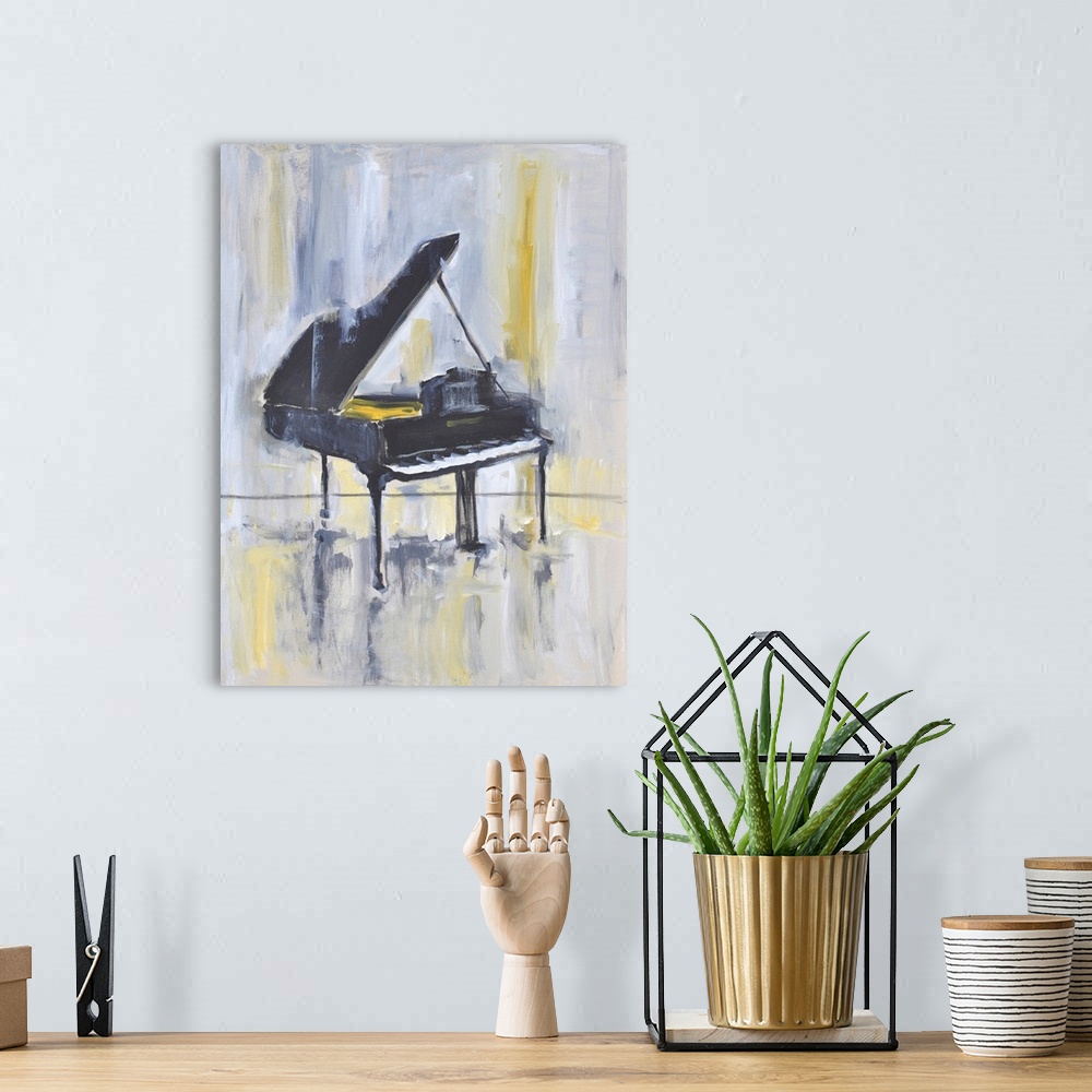 A bohemian room featuring Piano In Gold II