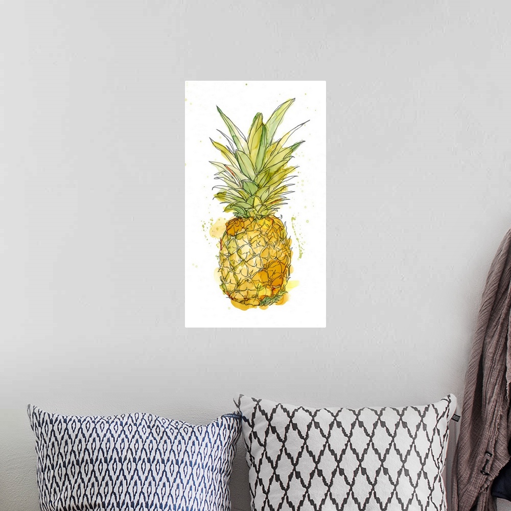 A bohemian room featuring Pineapple Splash I