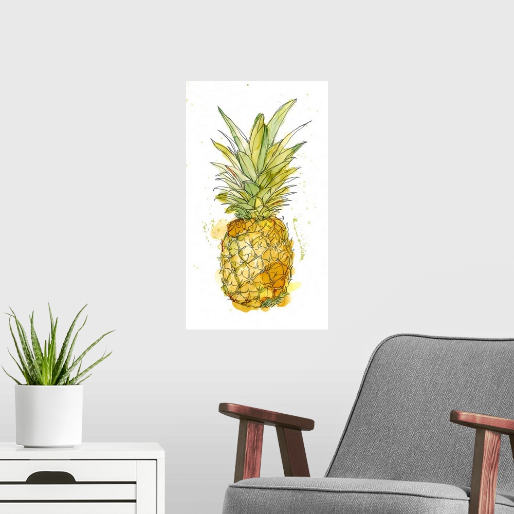 A modern room featuring Pineapple Splash I