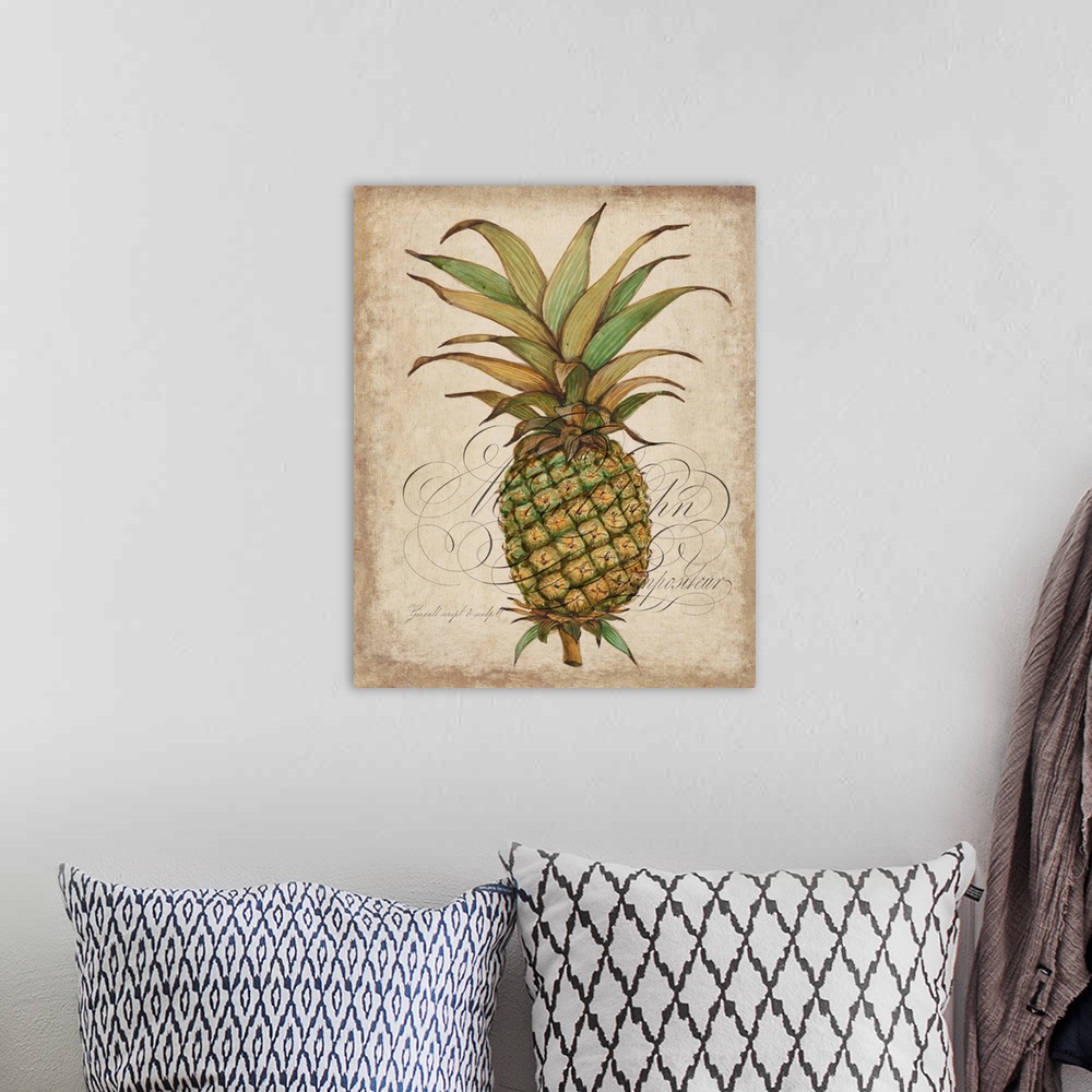 A bohemian room featuring Pineapple Study I
