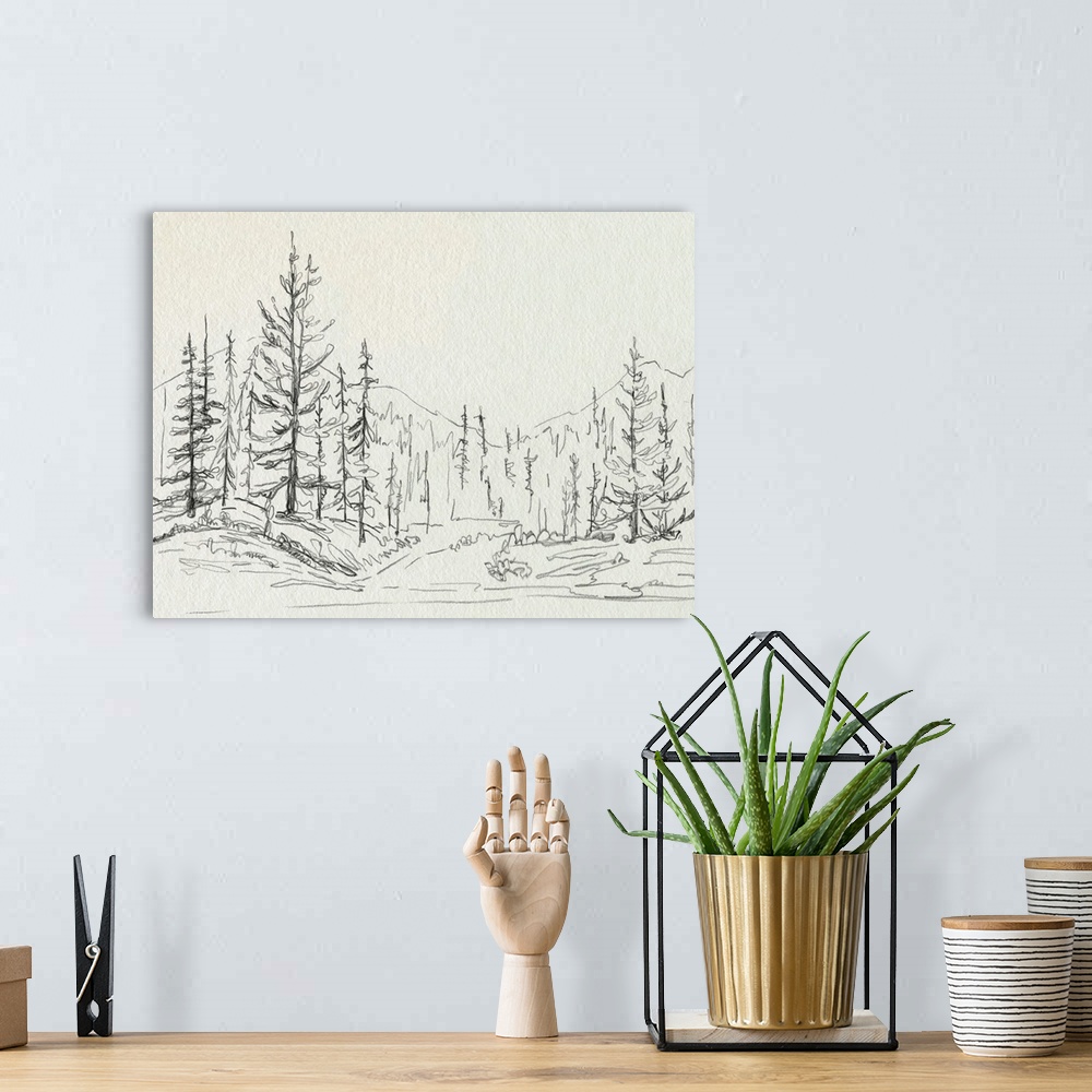 A bohemian room featuring Piney Forest II
