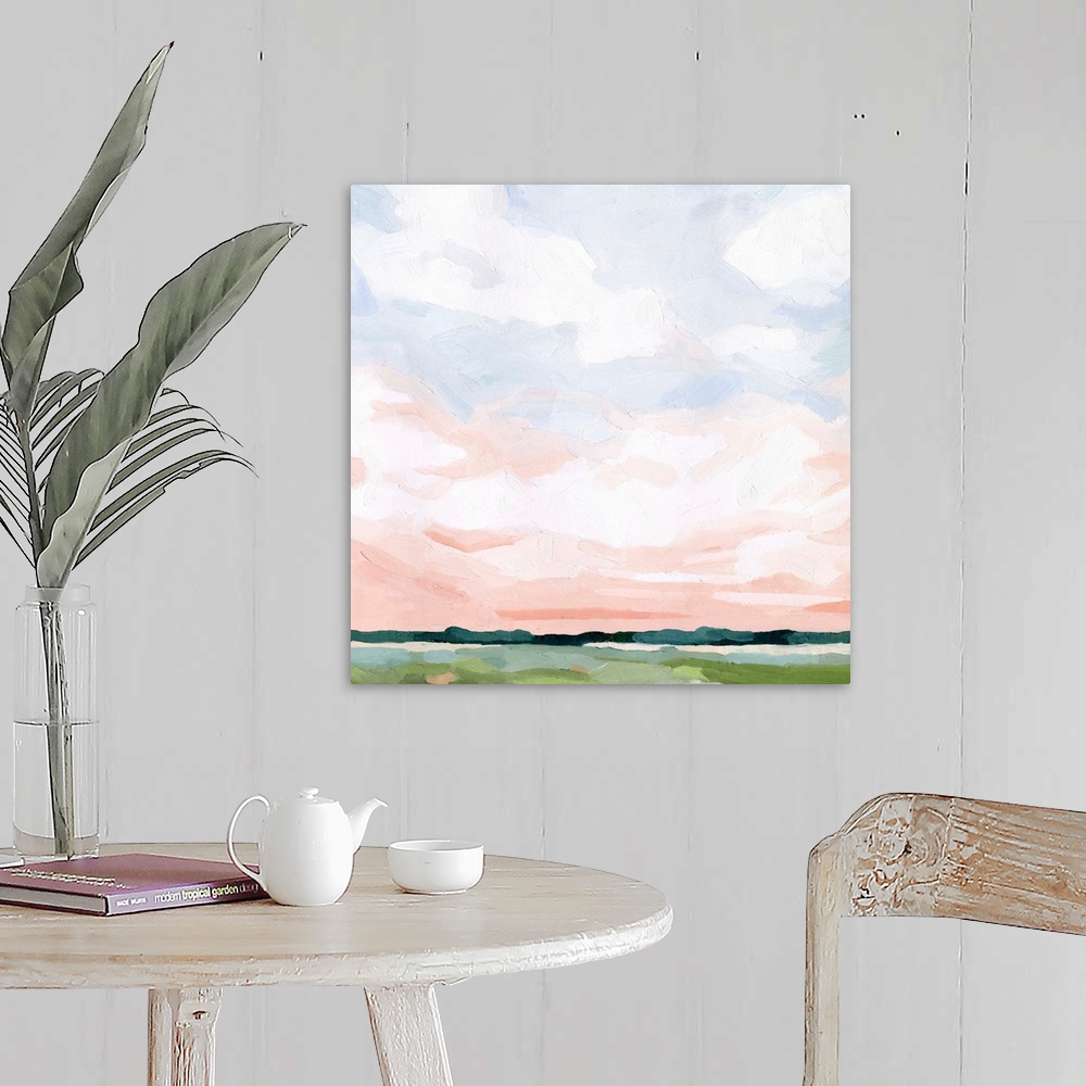A farmhouse room featuring Pink Morning Horizon II