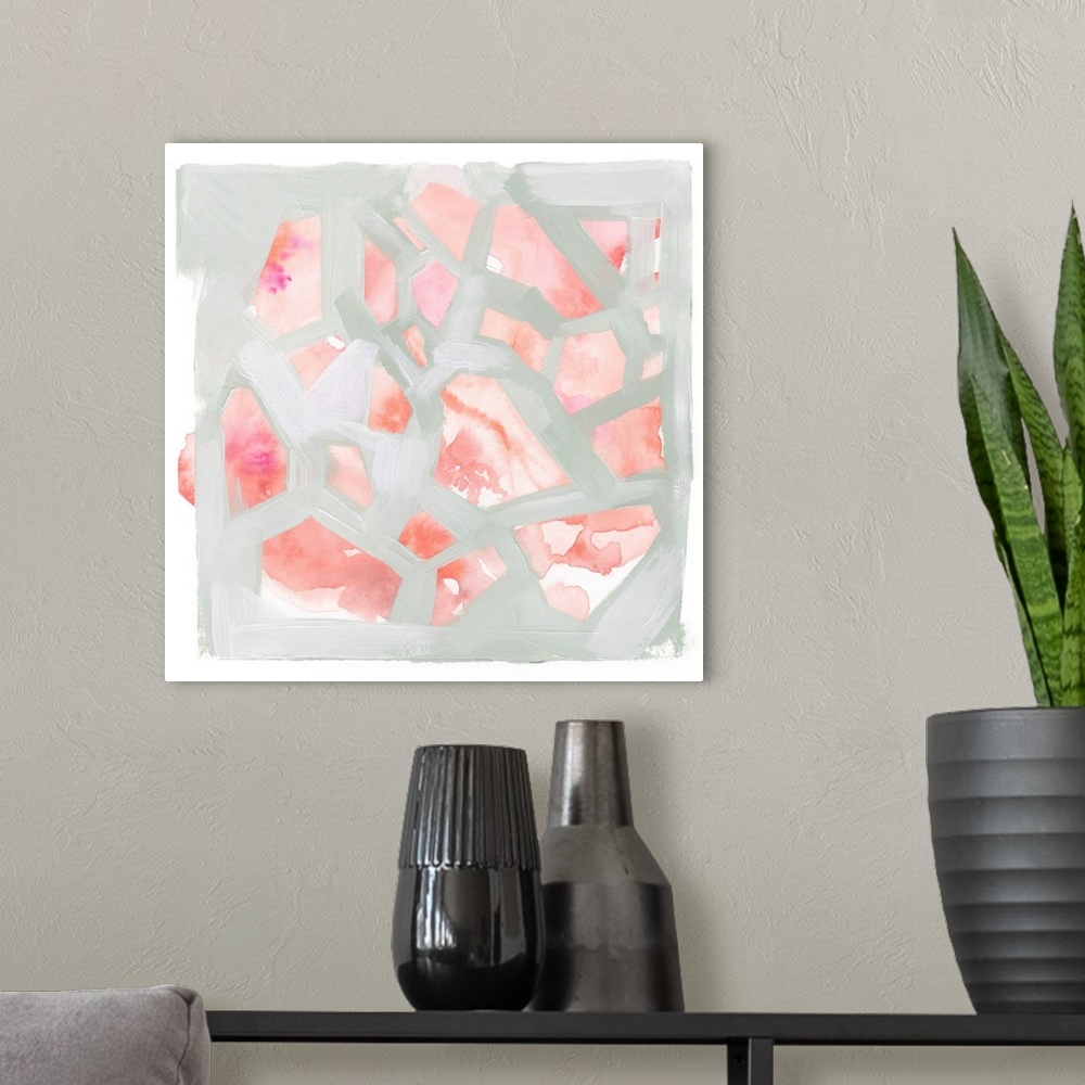 A modern room featuring Pink Salt Shards II