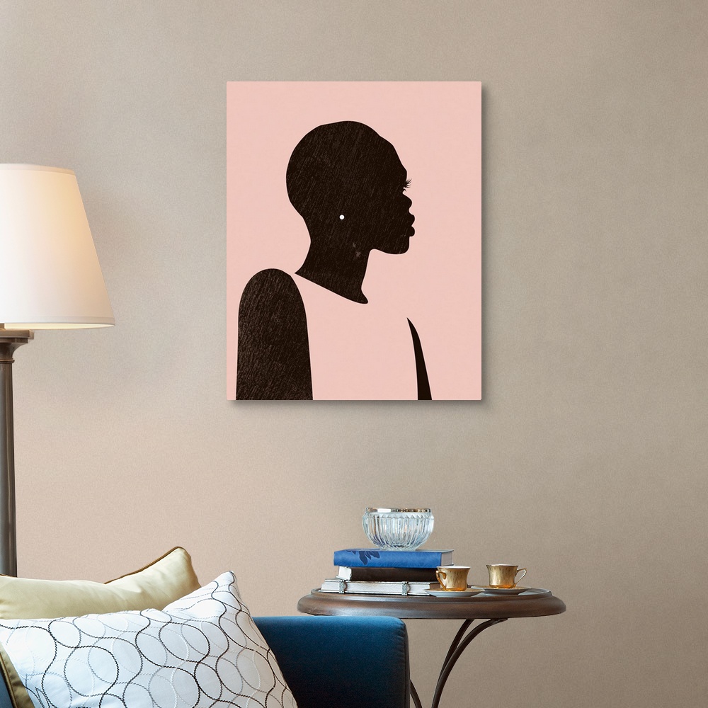 A traditional room featuring Pink Silhouette II