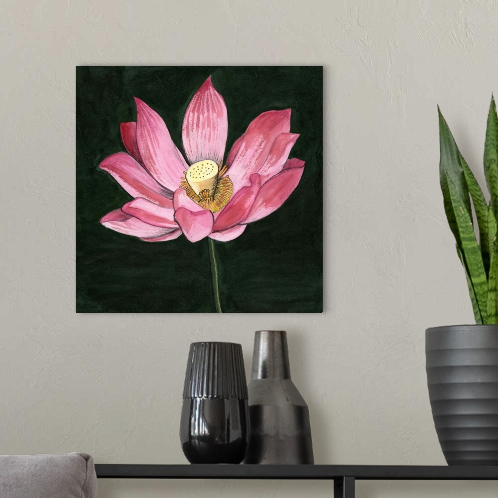 A modern room featuring Pink Waterlily II