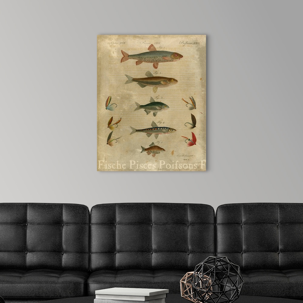 A modern room featuring Pisces Composition I
