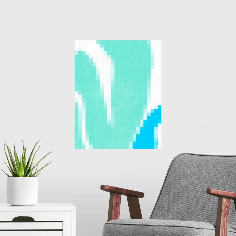 A modern room featuring Pixel Leaves V