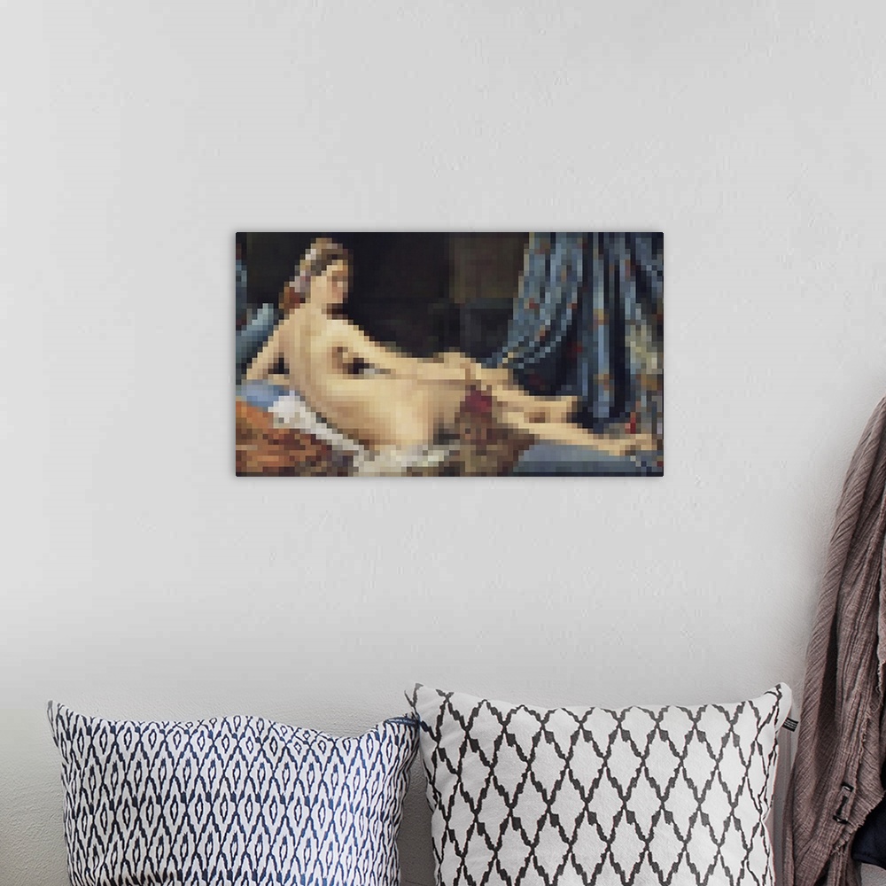 A bohemian room featuring Pixelated Grande Odalisque
