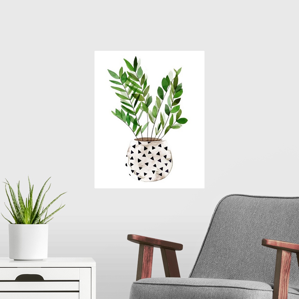 A modern room featuring Plant in a Pot III