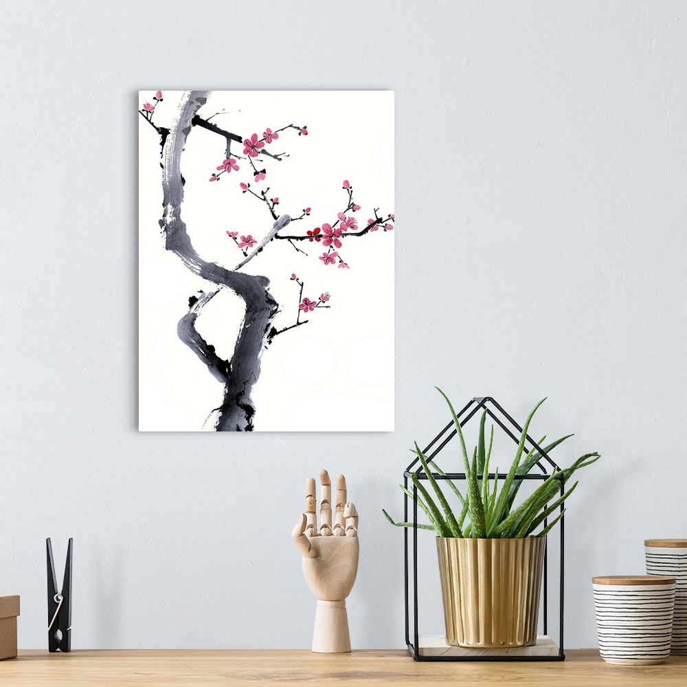 A bohemian room featuring Plum Blossom Branch I