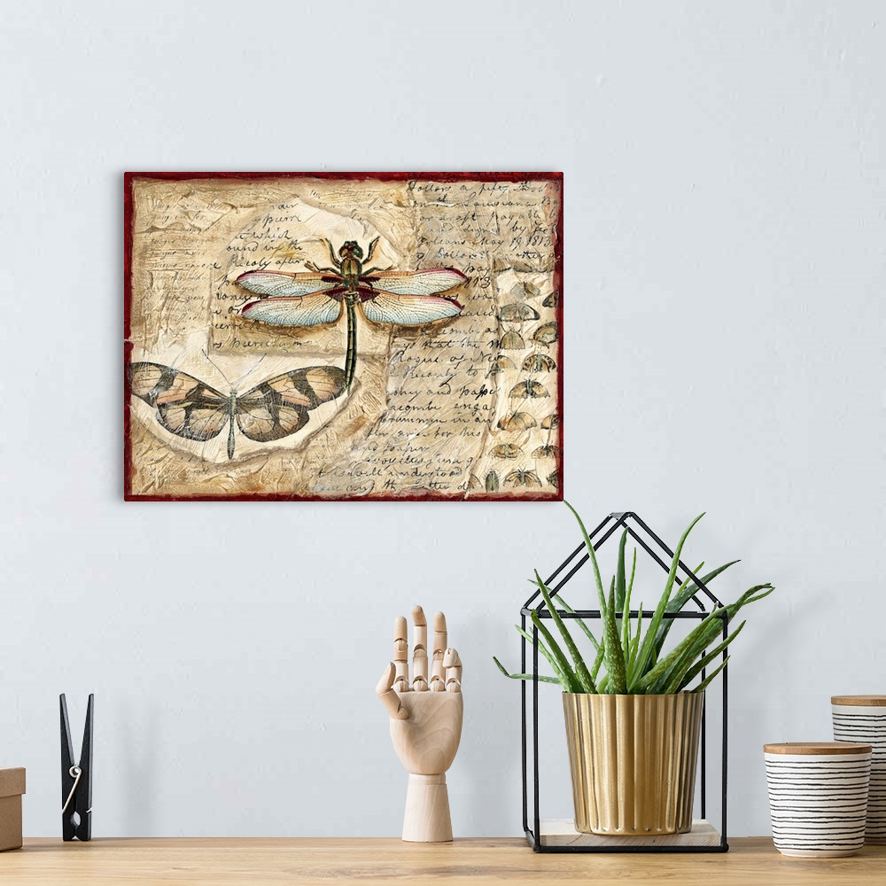 A bohemian room featuring Poetic Dragonfly I