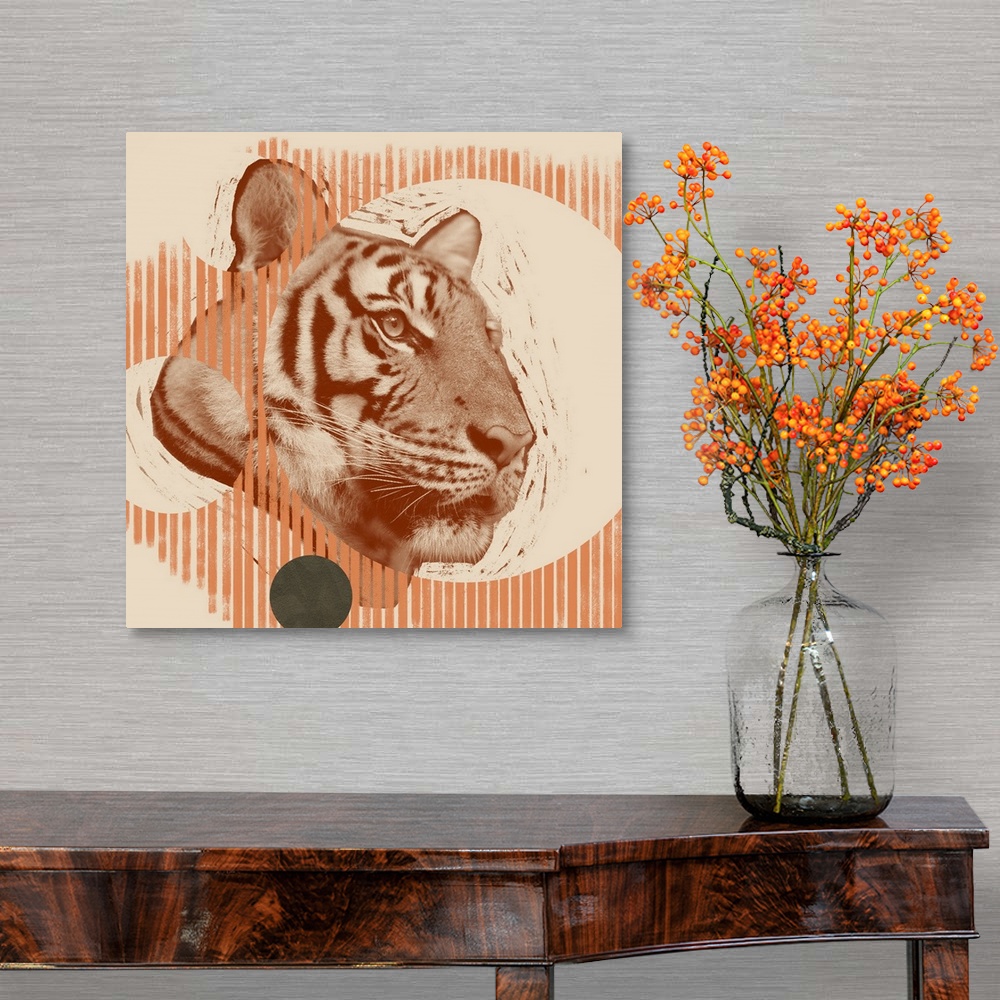 A traditional room featuring Pop Art Tiger I