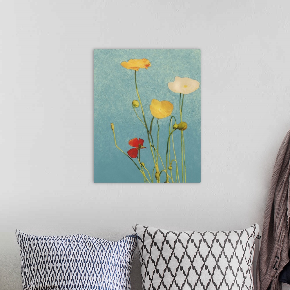 A bohemian room featuring Poppies I