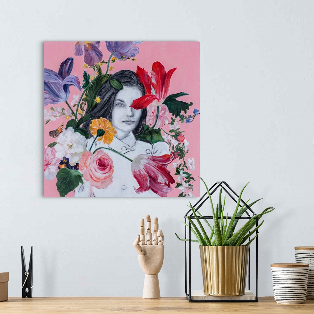 A bohemian room featuring Portraits In Bloom II