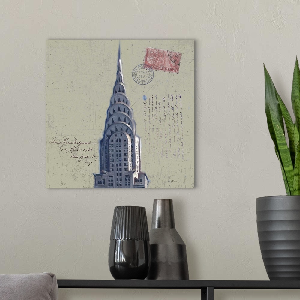 A modern room featuring Postage Skyscraper I