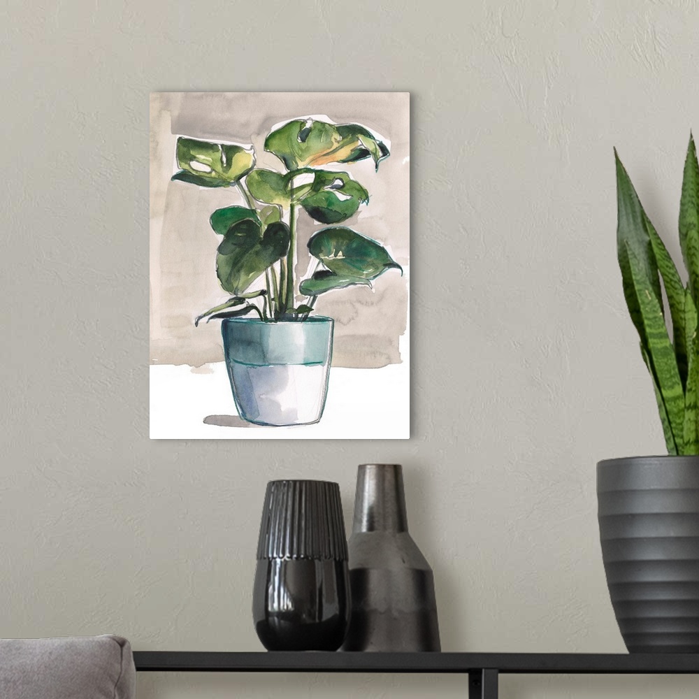 A modern room featuring Potted Houseplant II