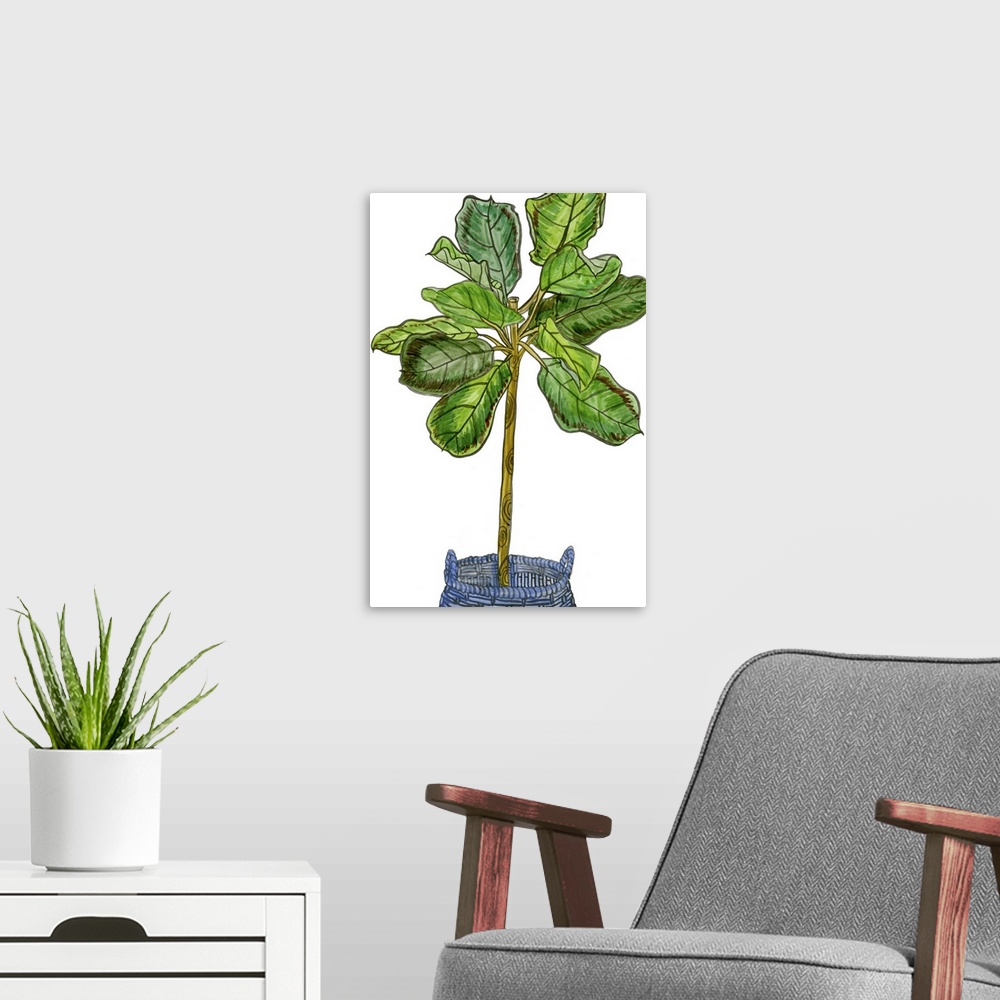 A modern room featuring Potted Jungle IV